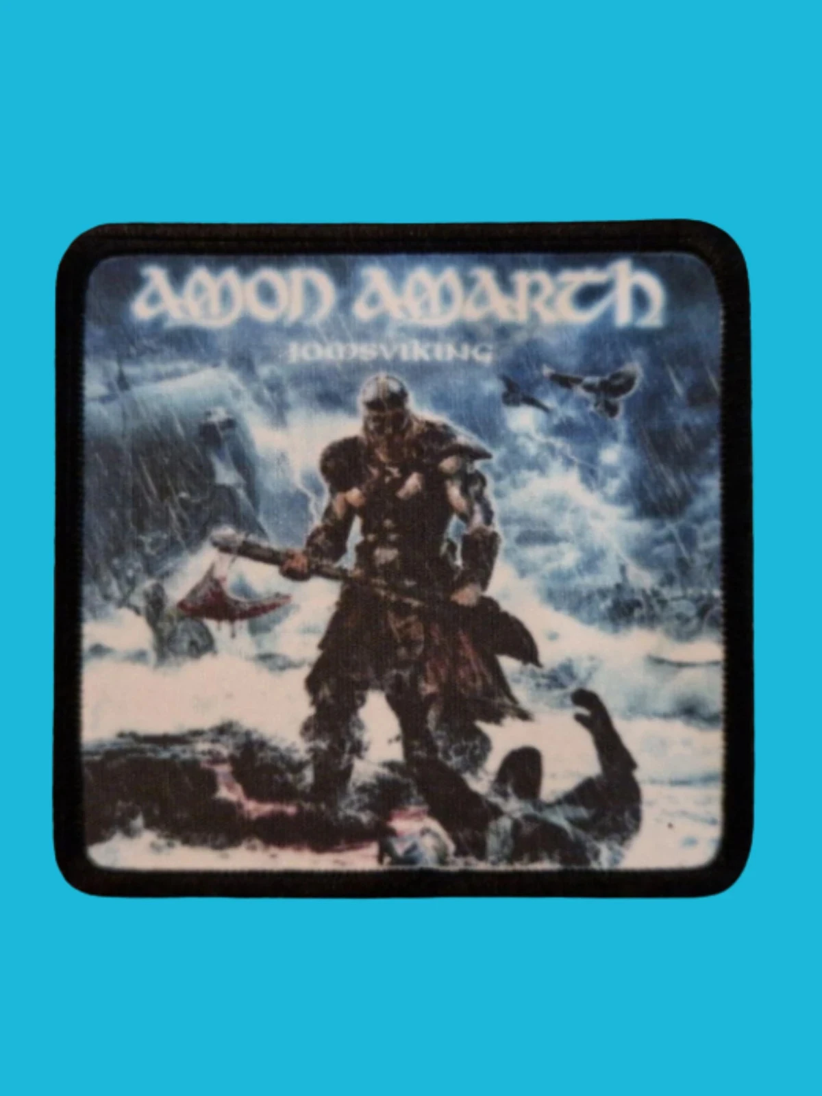 Patch Amon Amarth - Jomsviking - Imprimé - Carré de 7,5 x 7,5 centimètres